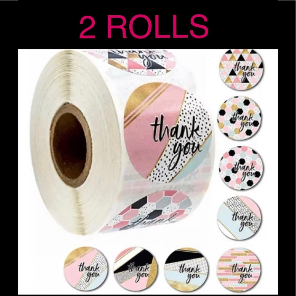 THANK YOU STICKERS ENVELOPE SEALS WEDDING INVITE